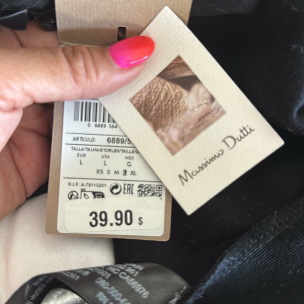 Massimo Dutti Black Backless Fitted Tank Top - Picture 6 of 6